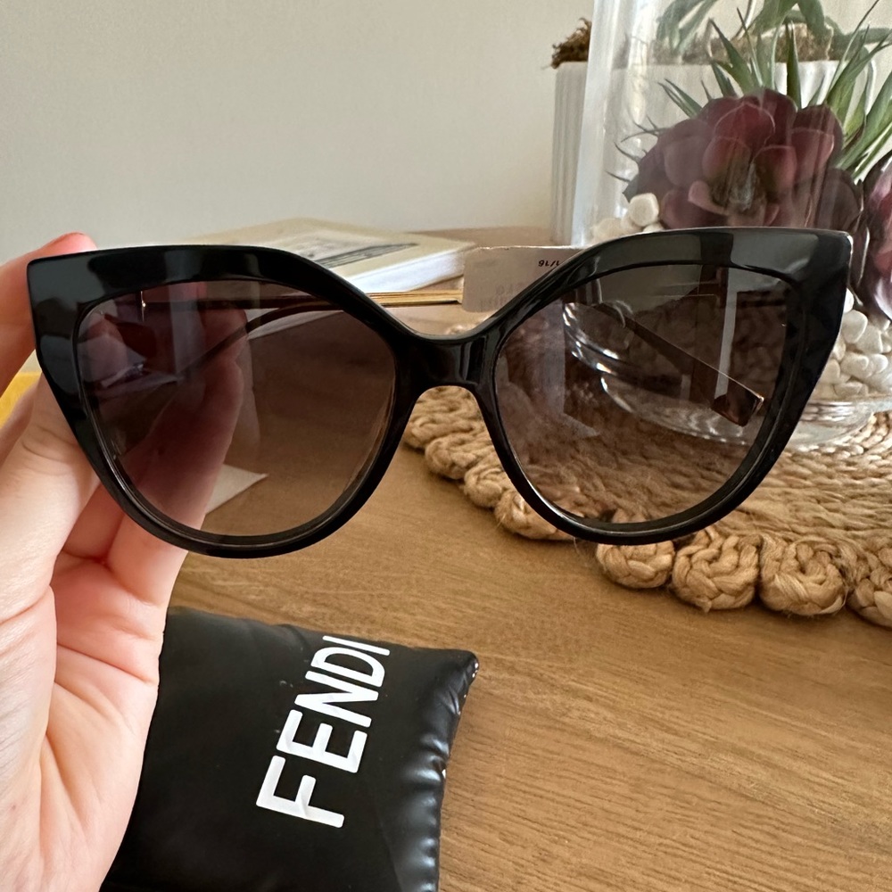 Fendi Sunglasses, new in box. Classic-cat eye.